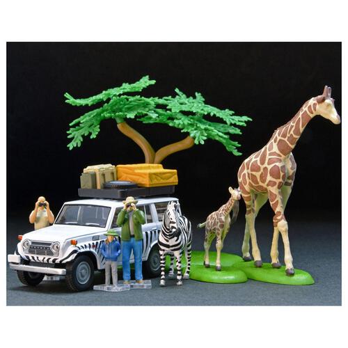 海洋堂×トミカリミテッド ヴィンテージ ジオコレ64 ＃カースナップ28a サファリ1 （トヨタ ランドクルーザー FJ56V型付属）