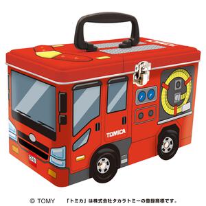トミカトランク缶 消防車  クリスマス お菓子