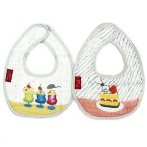 お菓子などうぶつ工房 2枚組スタイ ショートケーキクリームソーダ(ナチュラル×フリー) ベビーザらス限定