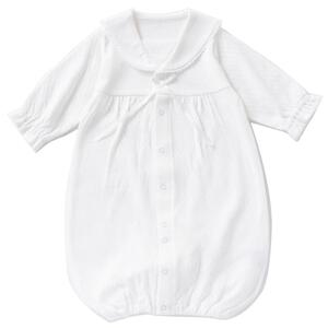 日本製 ドレスオール セーラーカラー (ホワイト×50-70cm)