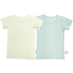 半袖シャツ肌着 2枚組 ふわりタッチ ホワイト×90cm ベビーザらス限定