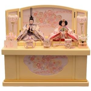 【雛人形】収納飾り 親王飾り「宮さくらパールホワイト」  (605848)ひな人形 おしゃれ トイザらス・ベビーザらス限定【メーカー直送】