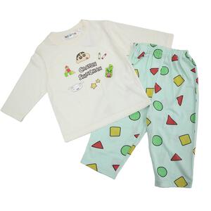 クレヨンしんちゃん 長袖パジャマ 総柄パンツ グリーン×95cm ベビーザらス限定