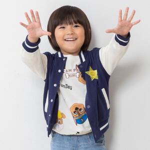 ベビーザらス限定　パウ･パトロール 裏毛スタジャン(ネイビー&times;120cm)