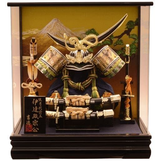 【展示品限り】五月人形　兜　伊達政宗　ケース飾り　※閉店セール　K29 展示品限り】五月人形兜伊達政宗ケース飾り※閉店セールK29