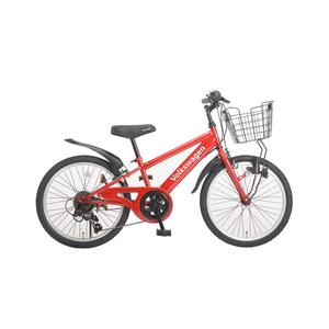 20インチ 身長110～135cm 子供用自転車 フォルクスワーゲン MTB（レッド）Volkswagen 男の子 外装6段 大型バスケット 鍵 LEDライト スチールフレーム 赤 トイザらス限定 クリスマスプレゼント 6歳 7歳 8歳