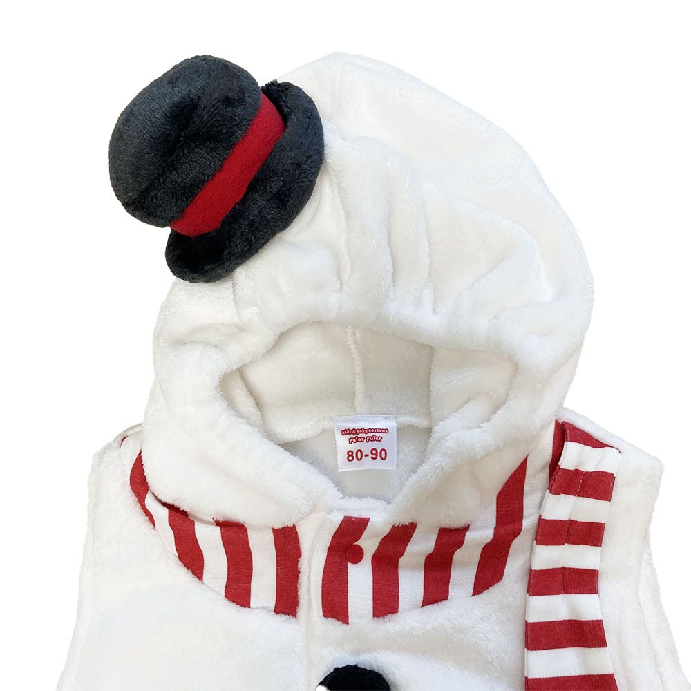 クリスマス スノーマンフード付きスモック コスチューム キッズ ベビー