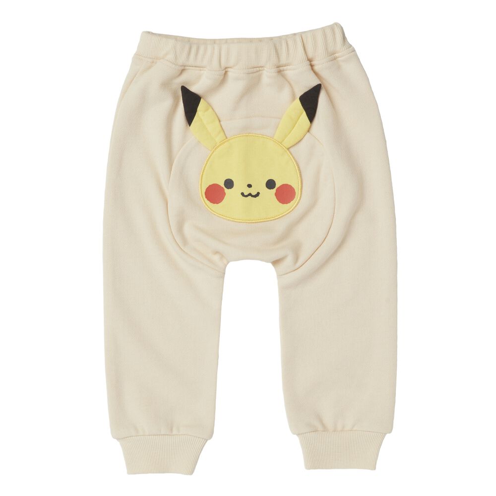 monpoke モンポケ モンキーパンツ 裏毛 ピカチュウ ナチュラル×80cm