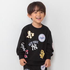ベビーザらス限定　ＭＬＢ チームワッペン柄トレーナー(ブラック×95cm)