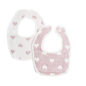 多重ガーゼスタイ2枚組 ハート(ピンク×フリー) ベビーザらス限定