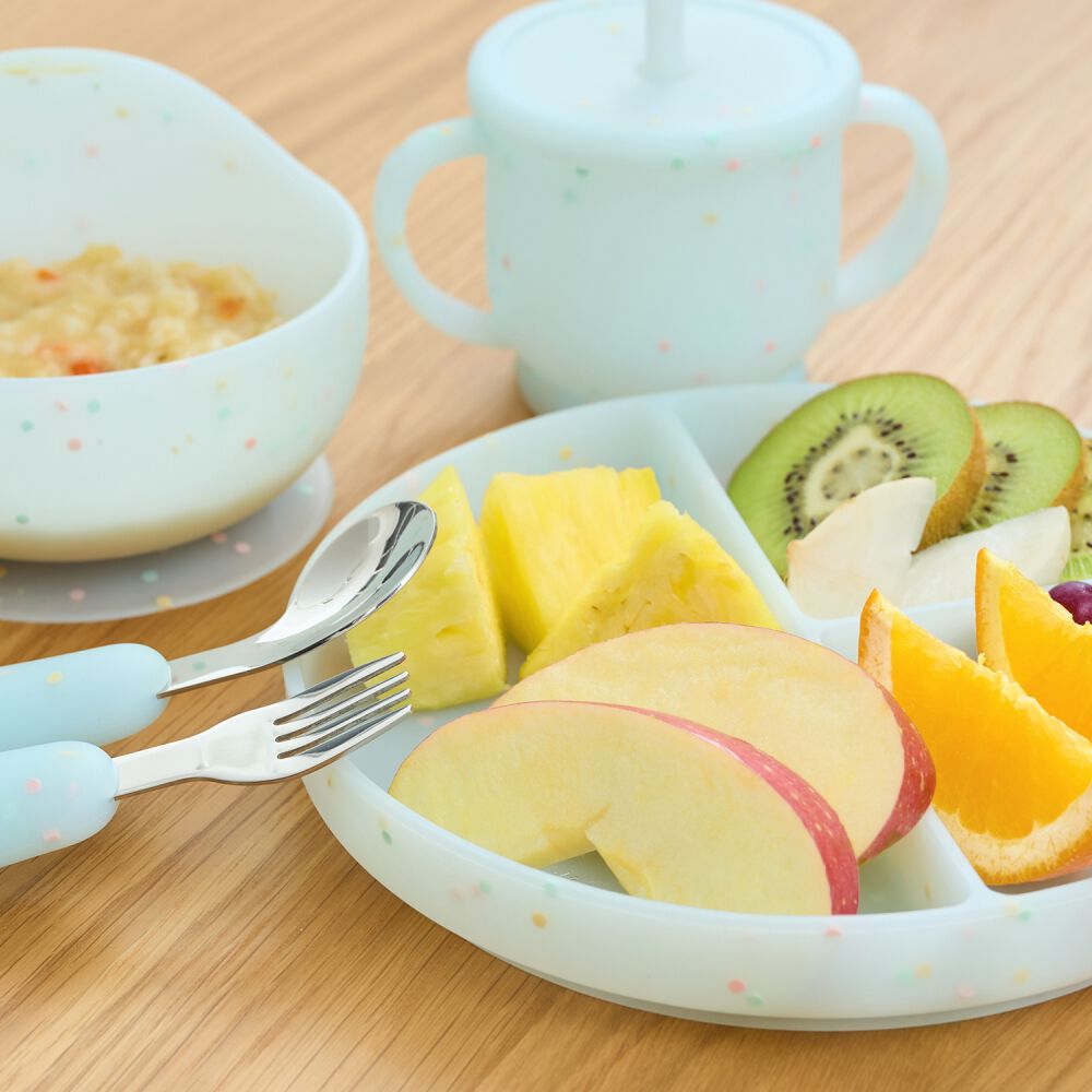 dear BABY ディアベビー ベビースプーン&フォーク (ブルーバブル