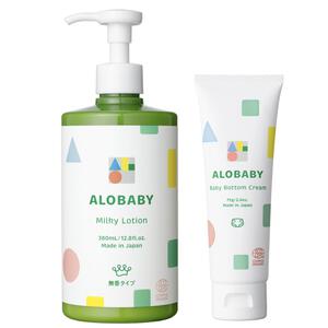 ALOBABY ミルクローションビックボトル380ml無香＆ベビーボトムクリーム セット ベビーザらス限定