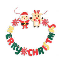 クリスマス フェルトガーランド 高さ25×幅300cm インテリア 壁 サンタ トナカイ トイザらス限定