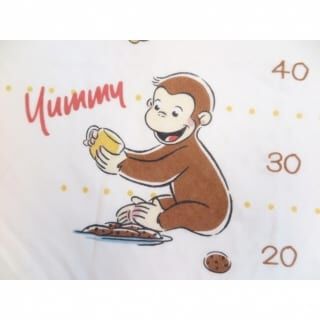 おさるのジョージ 表ガーゼ湯上り正方形 身長計 ベビーザらス限定