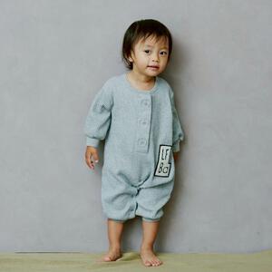 ローリーズファームベビー リブカバーオール(グレー×80cm) ベビーザらス限定