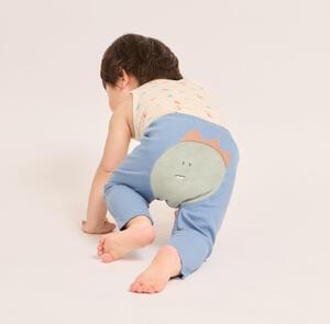 オシリハッピーモンキーパンツ 恐竜 ブルー×70cm ベビー服 ベビーウェア ボトムス 赤ちゃん 男の子 女の子 ユニセックス 子供服 保育園 幼稚園