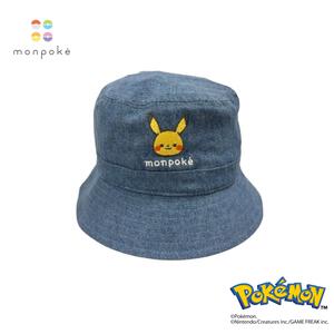 ｍｏｎｐｏｋｅ　モンポケ　デニム　ハット　ピカチュウ(ブルー×50cm)