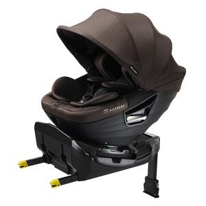 カーメイトエールベベ クルットスライド リシェ (ダークモカ 限定カラー) チャイルドシート ISOFIX固定 R129適合 回転型 簡単乗せ降ろし 新生児～4歳頃まで ベビーザらス限定