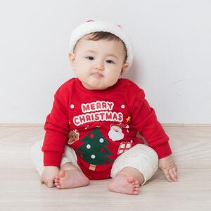 クリスマス ダルマオール コスチューム ベビー サンタクロース コスチューム 子供 衣装  裏毛 レッド×70cm ベビーザらス限定