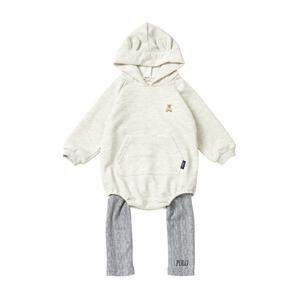 POLO BCS レギンス付フードロンパース オートミール×80cm ベビーザらス限定