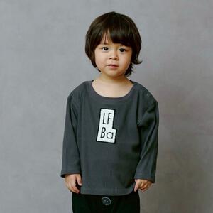 ローリーズファームベビー リブロングスリーブTシャツ(グレー&times;80cm) ベビーザらス限定