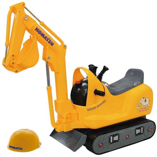 足けり乗用玩具 マイクロショベル コマツPC01 乗れる車のおもちゃ サウンド ヘルメット付 働く車 工事車両 3歳 4歳 トイコー