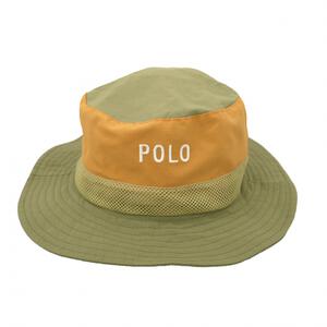 POLOBCS ロゴサファリハット 日よけ付き カーキ&times;48cm