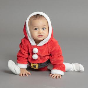 クリスマスボディスーツ 帽子付きサンタ コスチューム ベビー サンタクロース コスチューム 子供 衣装 レッド×70cm ベビーザらス限定