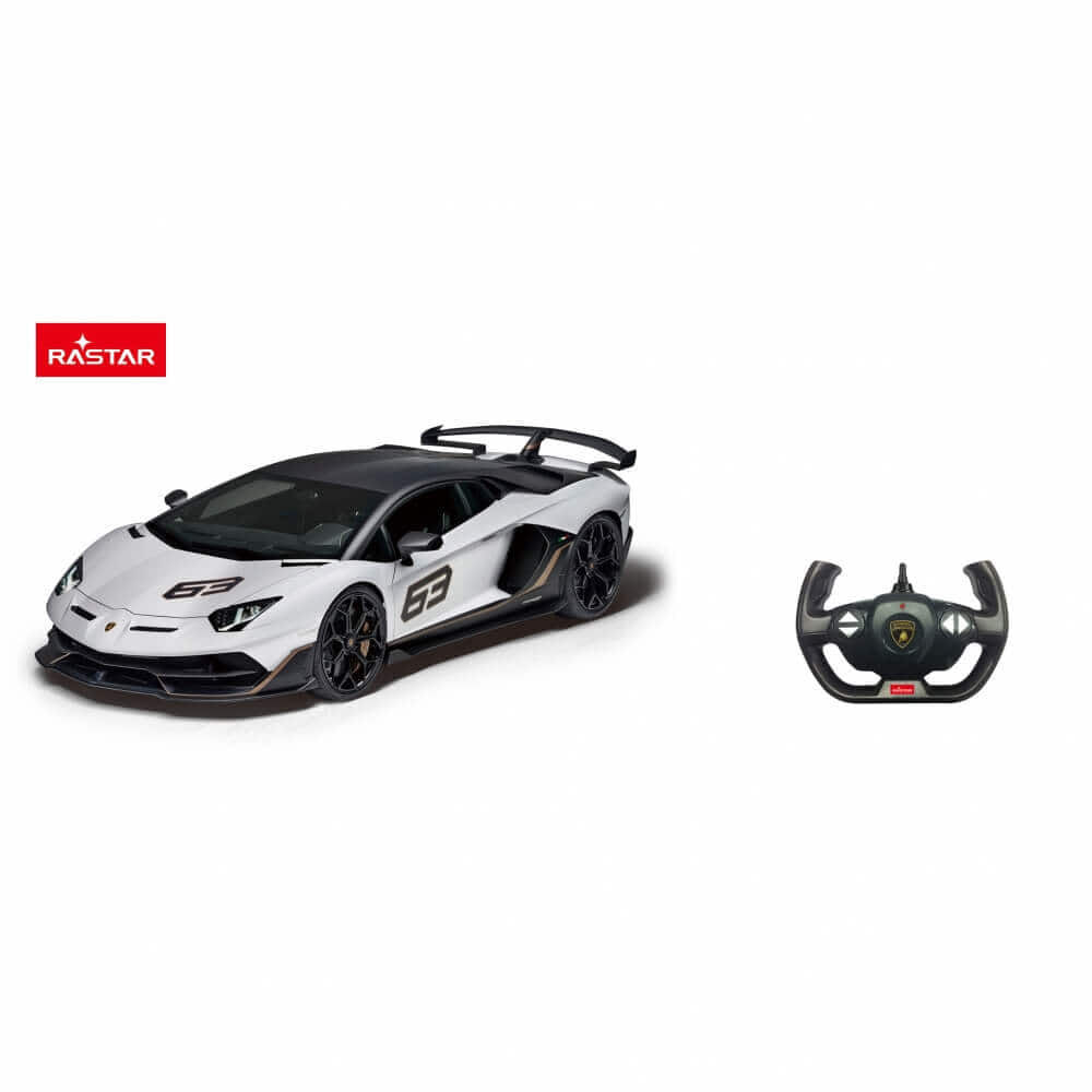1/14RC ランボルギーニ アヴェンタドール SVJ WHITE 2.4GHZ パワフル