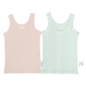 2枚組みえない袖なしシャツ肌着 テレコ ピンク&times;95cm ベビーザらス限定