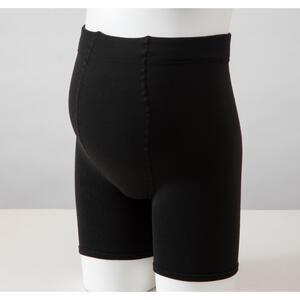 裏起毛3分丈オーバーパンツ(ブラック×L-LL)