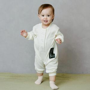 ローリーズファームベビー リブカバーオール(オフホワイト×80cm) ベビーザらス限定