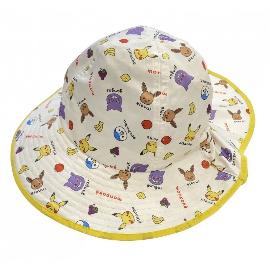monpoke モンポケ ハット 水陸両用 総柄(ホワイト×48-50cm