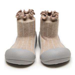 アティパス ポンポン ベビーソックスシューズ 11.5cm POM-POM ミディアムベージュ