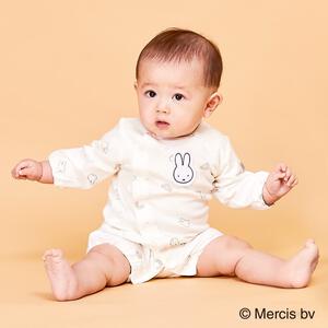miffy ミッフィー フィットオール モノトーン 総柄 (ホワイト&times;50-60cm) ベビーザらス限定