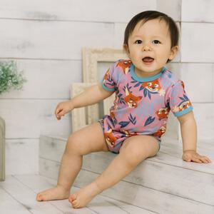 ディズニー ズートピア 半袖ボディスーツ 総柄 ニック グリーン&times;70cm