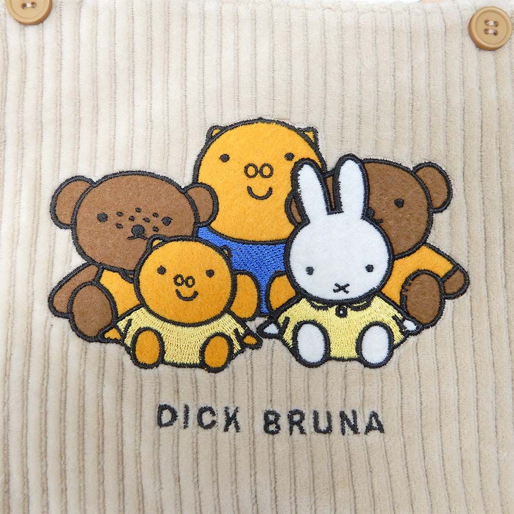 miffy ミッフィー 長袖フィットオールサロペット風 ミディアムベージュ