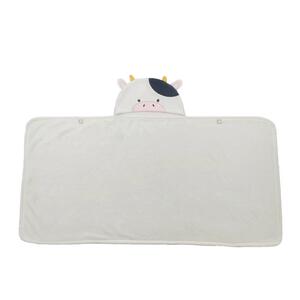 【ブラックフライデー】湯上りタオル ウシ ホワイト