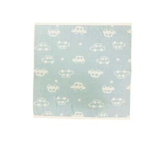 正方形湯上りタオル 総柄 車柄(ブルー×フリー) ベビーザらス限定