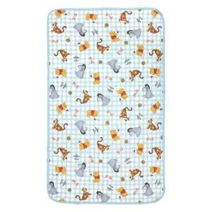 敷きパッド プーさん サックス レギュラーサイズ 70x120cm 手洗い可能｜入園準備 入園グッズ 入園入学祝い 通園