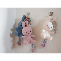 ボントントイズ ミッフィー コーデュロイ キーチェーン(ダークグレイ×FREE)