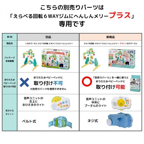 えらべる回転 6WAYジムにへんしんメリー プラス専用 折りたたみベビーベッド取り付けパーツ