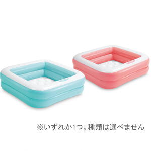 インテックス INTEX プレイボックス プール 86&times;86&times;25cm（ブルー/ピンク）【種類ランダム】ベビー 1歳 2歳 ビニールプール 小さめ