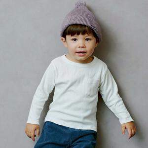 sophitica ワッフル長袖 デイリーTシャツ ホワイト×100cm