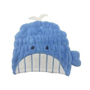 【ブラックフライデー】吸水キャップ くじら ブルー×フリー