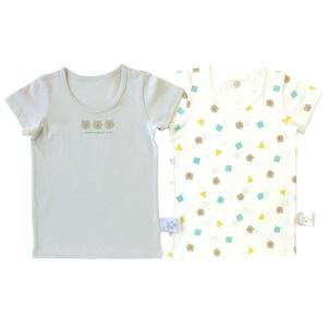 半袖シャツ肌着 2枚組 メッシュニット くま(グレー&times;90cm) ベビーザらス限定