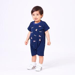 POLO BCS ロゴクマ半袖ロンパース ネイビー&times;80cm ベビーザらス限定