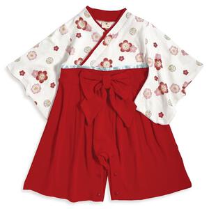 長袖袴オール スムス 女の子柄(レッド×70cm) ベビーザらス限定
