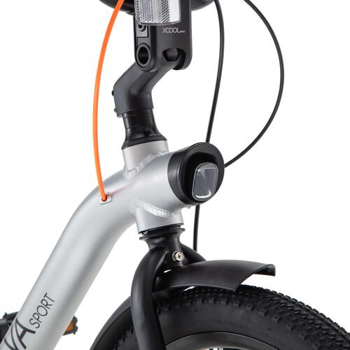 24インチ 身長140cm～168cm 子供用自転車 エボルバスポーツ マットメタリックシルバー ６段変速 トイザらス限定