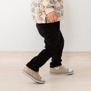 COJIKA 10分丈デイリーパンツ 無地 ニットコール ブラック&times;80cm ベビーザらス限定